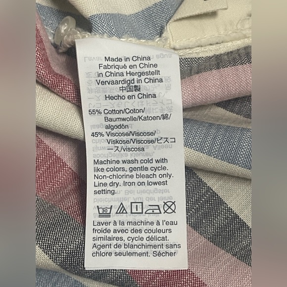 Madewell Multi-Color Hilltop Stripe Button-Up Top Size XS - Picture 9 of 9